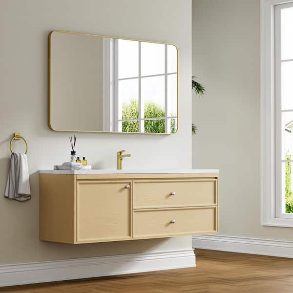 Eoviamne 55 in. W x 32 in. H Rectangular Aluminum Framed Wall