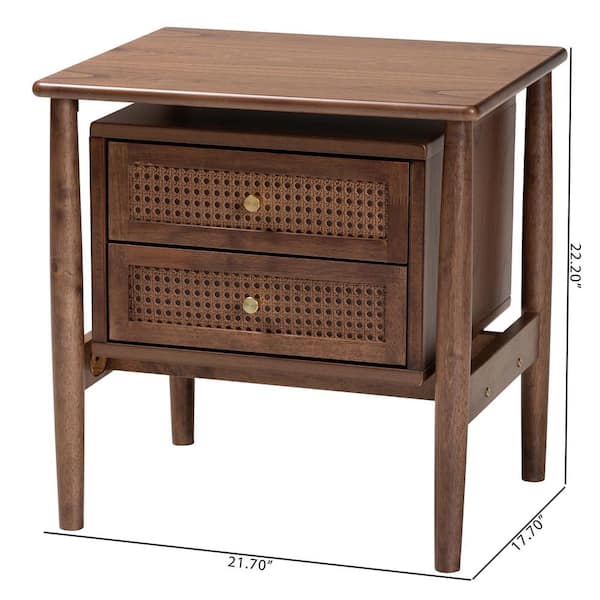 Baxton Studio Warwick Brown Modern Accent Table and Nightstand Baxton Studio Warwick Brown Modern Accent Table and Nightstand