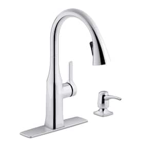 Rubicon Single-Handle Pull-Down Sprayer Kitchen Faucet in Polished Chrome