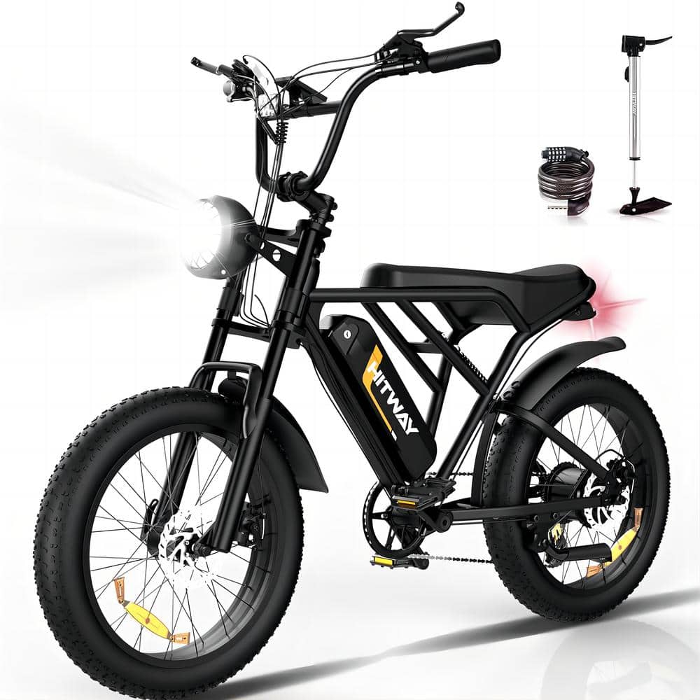Fat Tire Propane E Bike HITWAY 20 X Fat Tire Mountain Electric