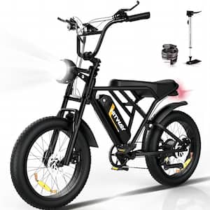 20 x 4 in. Fat Tire Mountain Electric Bike for Adults with 750-Watt/48-Volt/15Ah Removable Battery Commuter Ebike BK29M