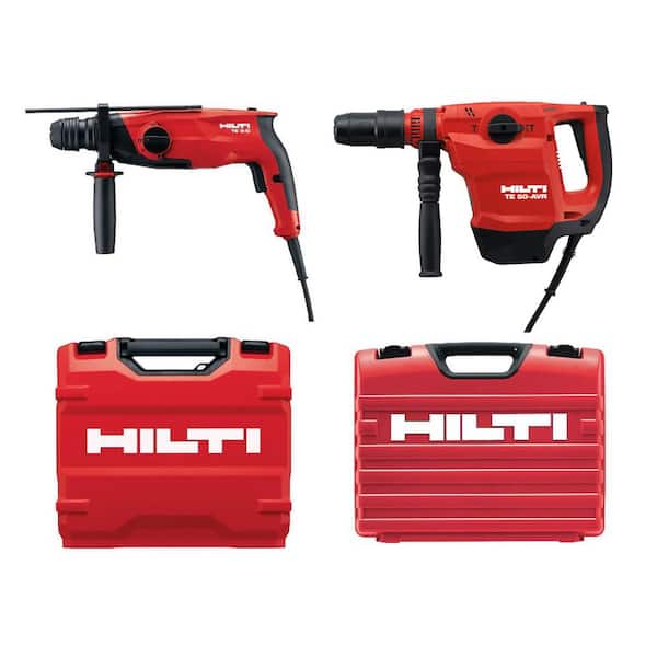 Hilti 120-Volt Corded TE 50 AVR SDS Maximum 3/4 in. 17.7 in. x 10.7 in. Rotary Hammer Drill and TE 3-C SDS Plus Hammer Drill