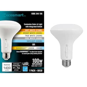 100-Watt Equivalent BR30 CEC Dimmable LED Light Bulb with Selectable Color Temperature Plus DuoBright (1-Pack)