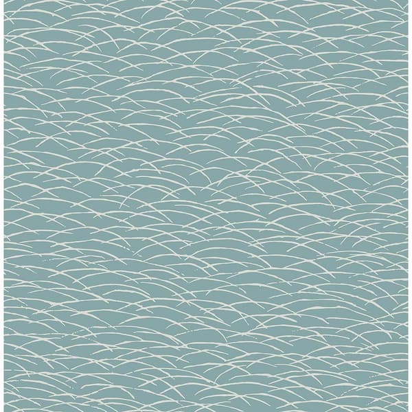 A-Street Prints Hono Blue Abstract Wave Strippable Wallpaper (Covers 56.4 sq. ft.)