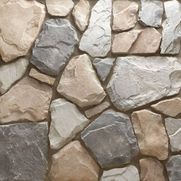 Veneerstone Field Stone Gainsboro Flats 10 Sq Ft Handy Pack Manufactured 97385 The Home Depot - Faux Stone Wall Home Depot