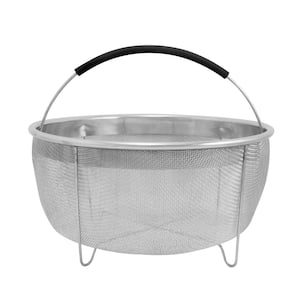 3.75 Qt. Stainless Steel Strainer Basket Black