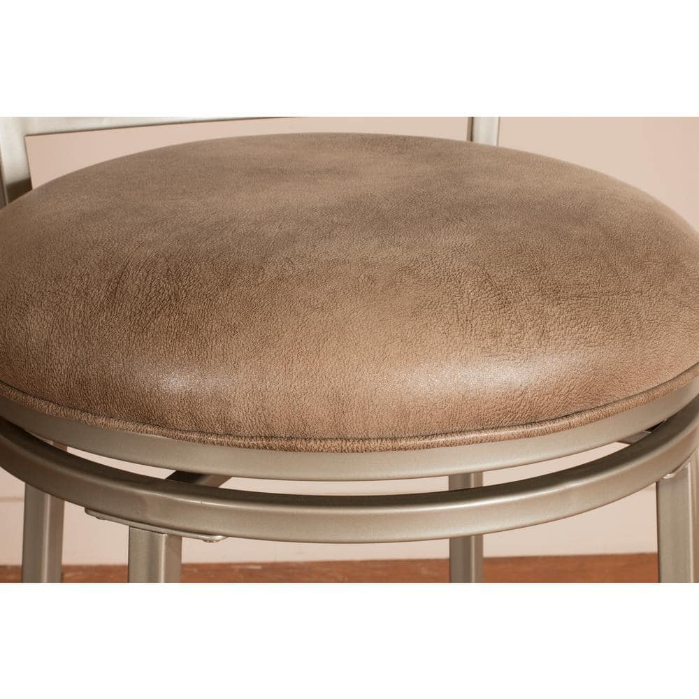 Hutchinson Gray Wood and Metal Swivel Counter Stool
