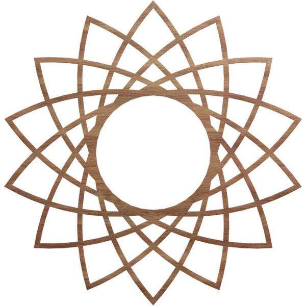 Ekena Millwork 0.375 in. x 36 in. x 36 in. Wood Medallion Moulding