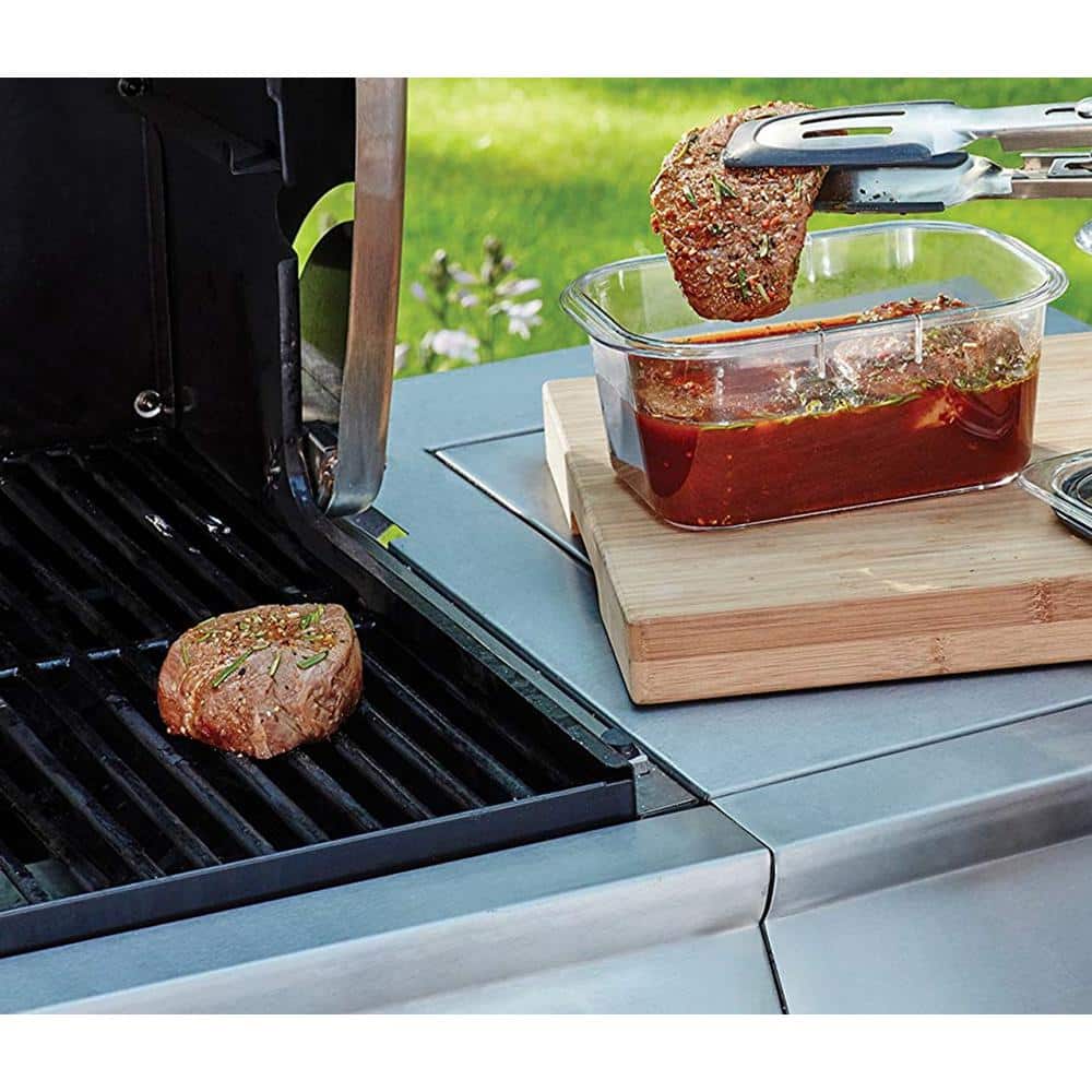Clear Rectangular BPA-Free Plastic Meal Prep Containers, Set of 4