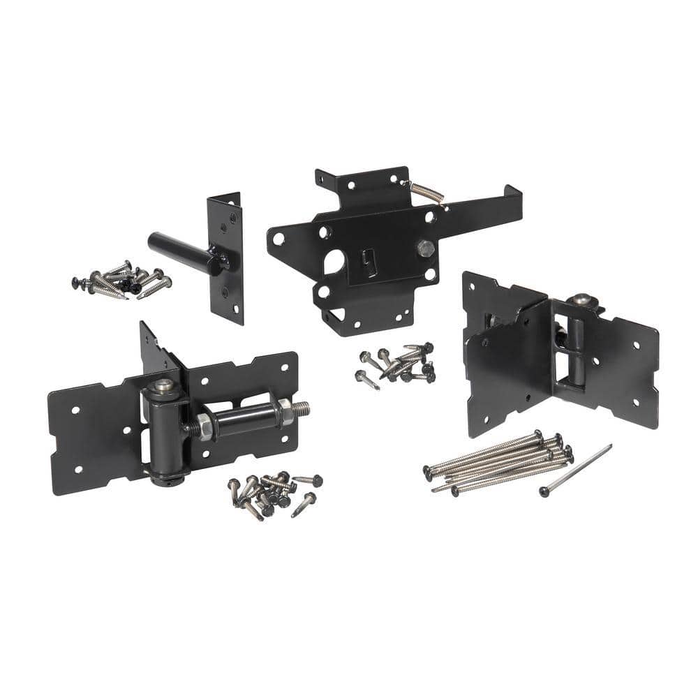 Traditional 4-ft White Vinyl Picket Fence Gate with Black Hardware