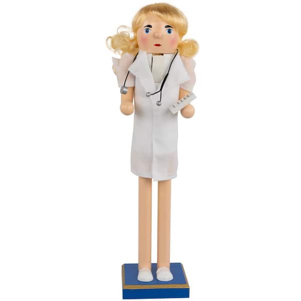 15 in. Nurse Christmas Nutcracker with Stethoscope