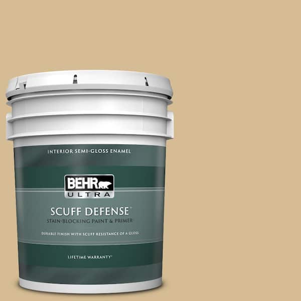 BEHR ULTRA 5 gal. #330F-4 Pebble Path Extra Durable Semi-Gloss Enamel Interior Paint & Primer