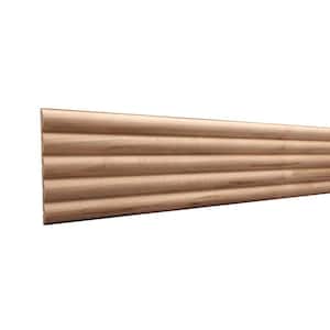 5 in. x 0.438 in. x 48 in. Ambrosia Wood Large Bead Panel Moulding