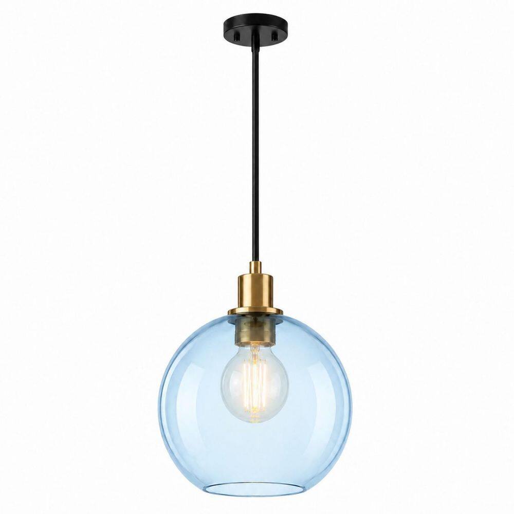 RayHome 1-Light Blue Modern Farmhouse Pendant Light with Clear Glass Globe Shade for Kitchen Island, Dining Room price history on PriceWatchPro