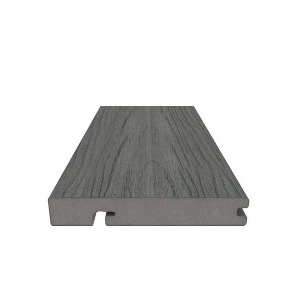 NewTechWood Columbus Hybrid Board 1-in x 6-in x 8-ft Westminster Gray Grooved Composite Deck Board