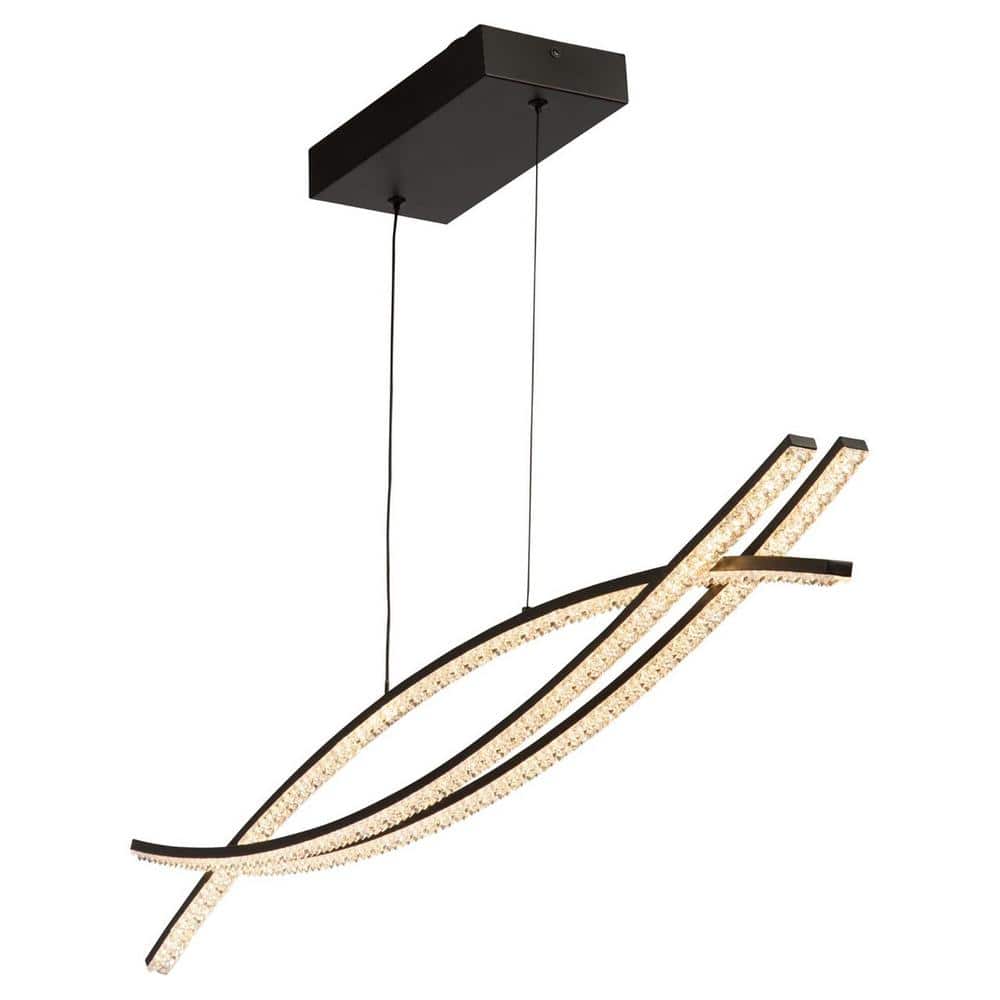 Nova Black Aluminum LED Indoor/Outdoor Pendant Light
