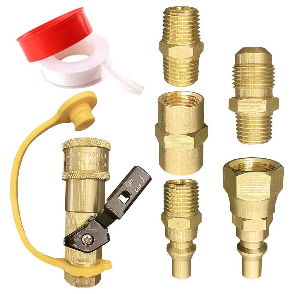 7-Piece Propane Quick Connect Fittings Adapter, Quick Connect Fittings for Cooking RV Propane price history on PriceWatchPro