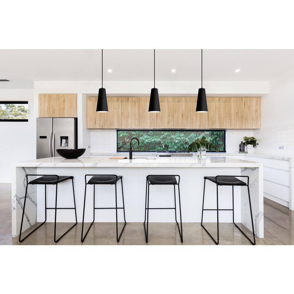 Black Metal Mini Pendant Light with Adjustable Cord