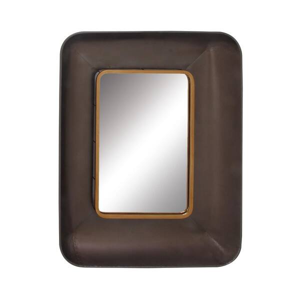 Litton Lane Medium Rectangle Black Contemporary Mirror (35 in. H x 27 in. W)