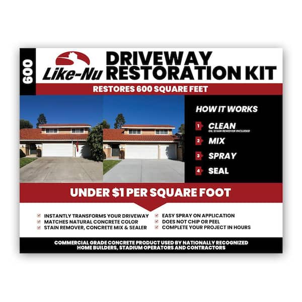 600 sq. ft. Driveway Spray On Concrete Mix/Resurfacer