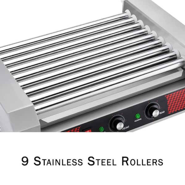 Commercial 24-Hot Dog Indoor Grill 290 Sq Rotisserie-Style Stainless Steel In 