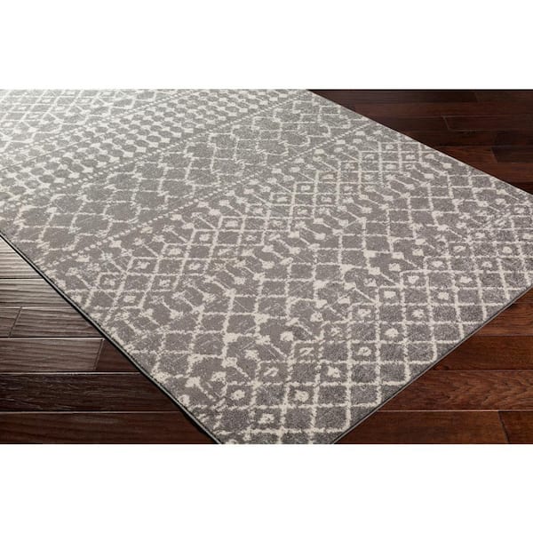 Kenmore Geometric Light Gray/Gray/White Area Rug AllModern Rug Size: Rectangle 7'10 x 10'3