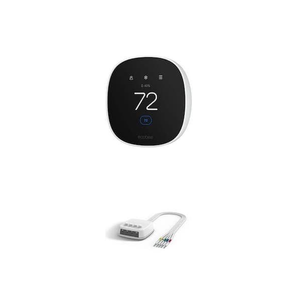 Smart Thermostat Essential Learning Programmable Thermostat and Power Extender Kit C-Wire Adapter Combo
