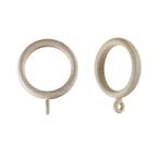 Faux Wood 1-3/8" Curtain Rings in Pearl White (set of 10)