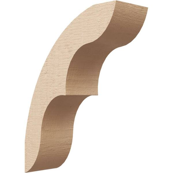 Ekena Millwork 5 in. x 18 in. x 14 in. Ozark Rough Cedar Woodgrain Timberthane Polyurethane Knee Brace, Primed