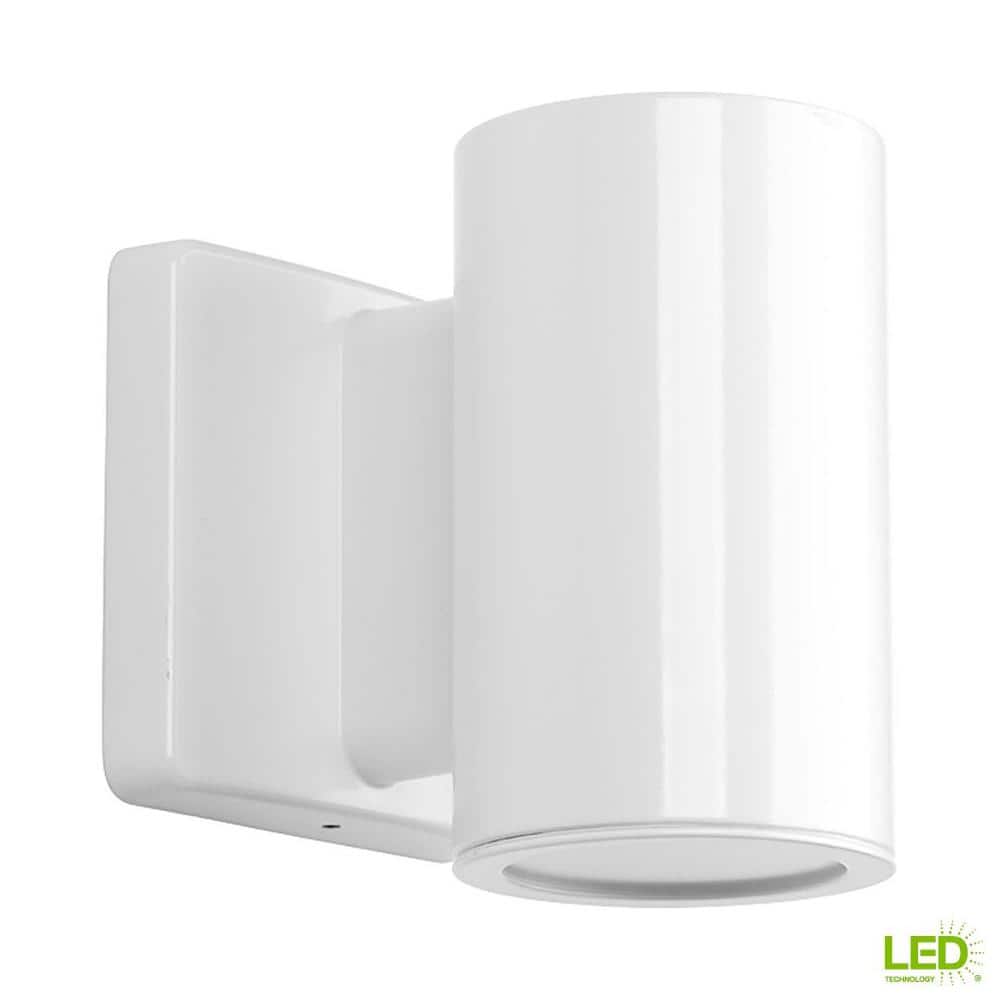 White Aluminum Cylinder Dimmable Outdoor Wall Light