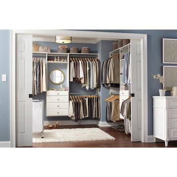 Ultimate 60 in. W - 96 in. W Tower Wall Mount 6-Shelf Wood Closet System