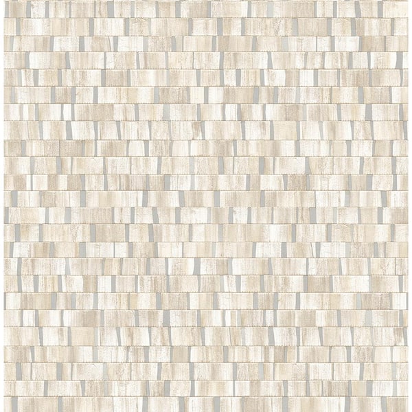 A-Street Prints Dobby Cream Geometric Paper Strippable Wallpaper (Covers 56.4 sq. ft.)