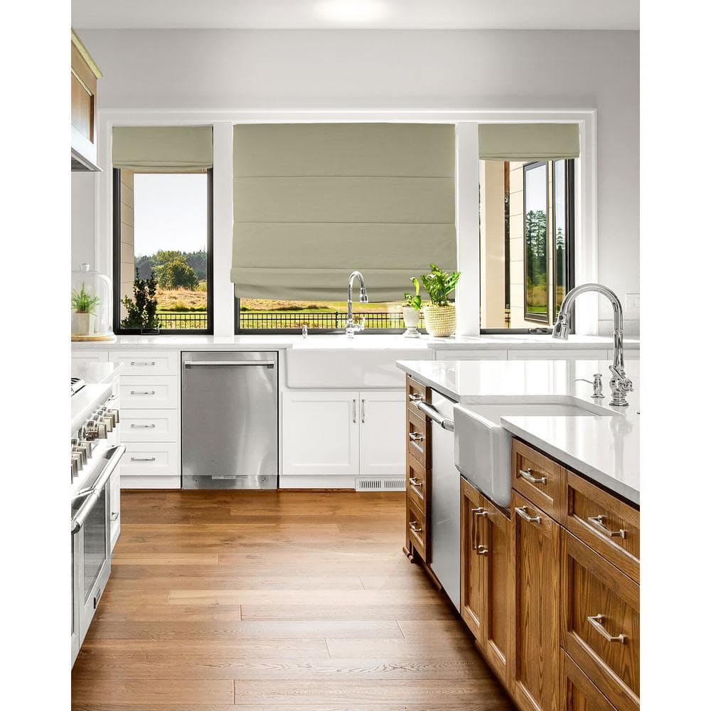 Del Mar Sandstone Cordless Blackout Roman Shade 35"W x 64"H