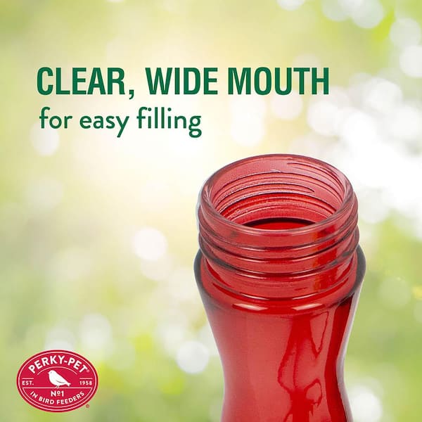 Red Pinch Waist Glass Hummingbird Feeder - 8 oz. Capacity