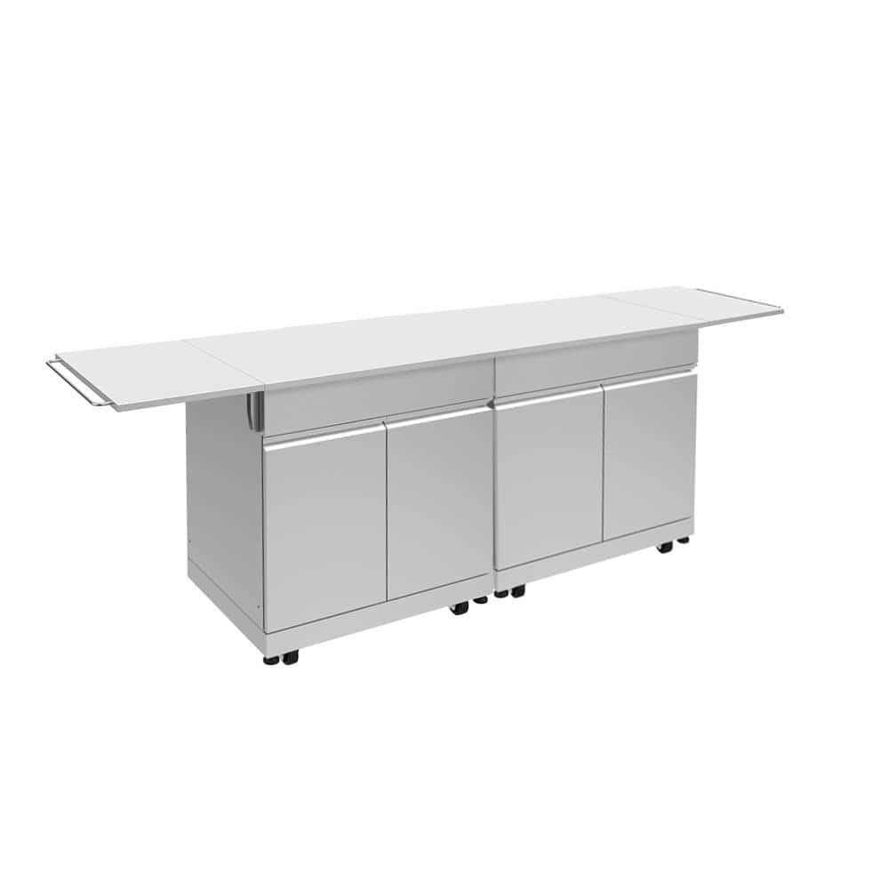 Outdoor Kitchen Stainless Steel 64 in. x 24 in. x 37.3125 Outdoor Kitchen Cabinet with Folding Shelves price history on PriceWatchPro