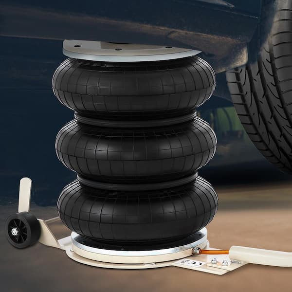 Pneumatic Jack, 5 Ton/11023 lbs. Triple Bag Air Jack, Lifting Height 6.3-15.75 in., Inflatable Car Jack with Long Handle