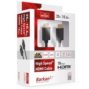 Barkan 35ft High Speed HDMI Cable, 4K Ultra HD, 60Hz, Black