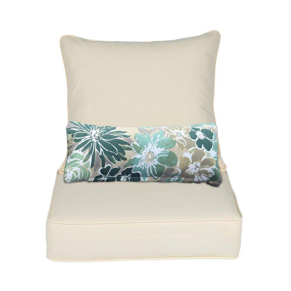 24 in. x 24 in. 3-Piece Deep Seating Outdoor Couch Cushion Set in Beige price history on PriceWatchPro