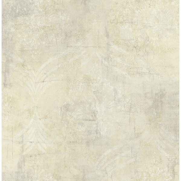 Seabrook Designs Brilliant Ogee Metallic Gold and Off-White Rustic Paper Strippable Roll (Covers 56.05 sq. ft.)