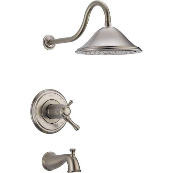 Delta Cassidy TempAssure 17T Series 1-Handle Tub and Shower Faucet Trim Kit Only in Stainless (Valve Not Included)