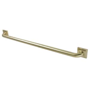 Claremont 32 in. x 1-1/4 in. Grab Bar in Brushed Brass