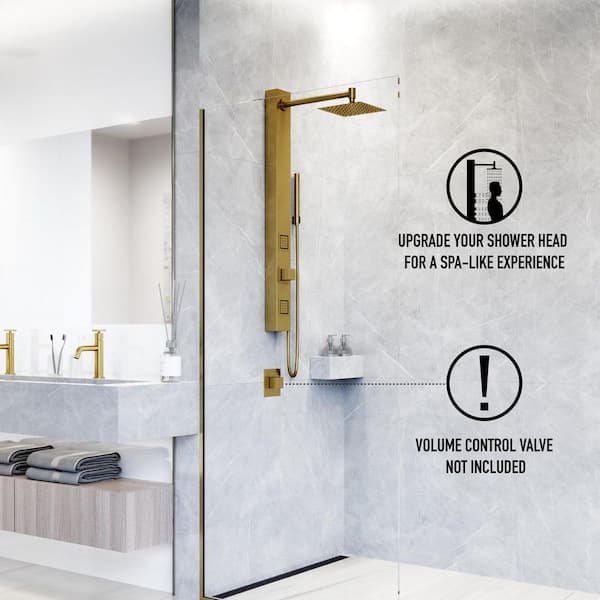 VIGO Orchid 39 in. H x 4 in. W 2-Jet Shower Panel System with