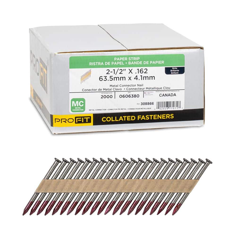 1-1/2 in. x 0.148 Bright Finish Smooth Shank Paper Tape Joist Hanger Nails (2000-Per Box) price history on PriceWatchPro