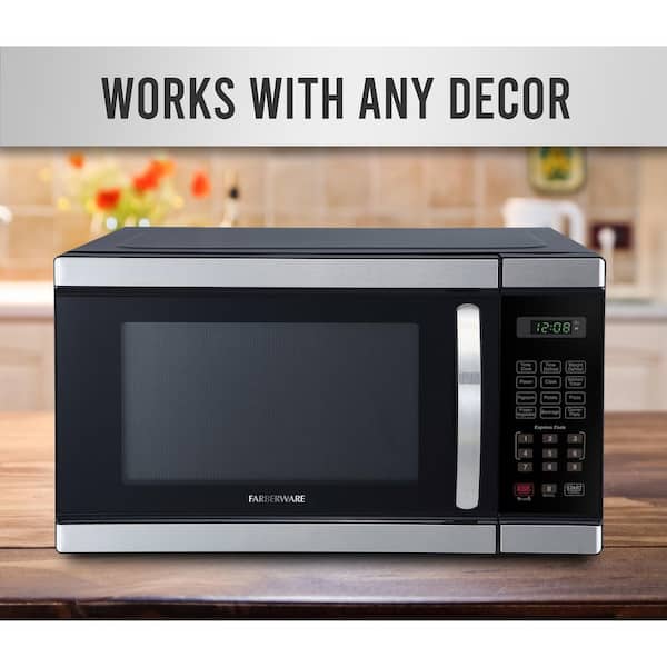 Farberware 1.1 Cu. Ft 1100 Watt Microwave Oven, Microwave Ovens, Furniture & Appliances