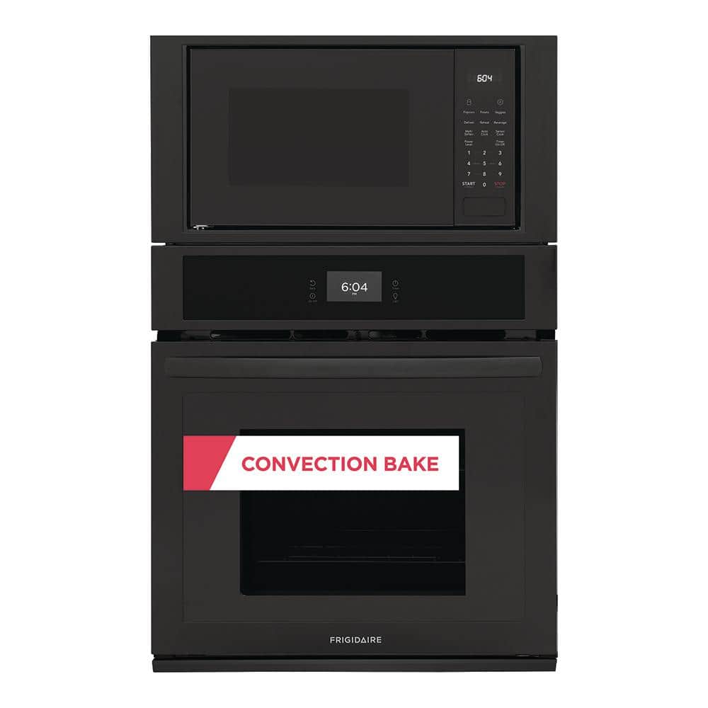 Frigidaire 27 in. Electric Built-In Wall Oven and Microwave Combination in Black