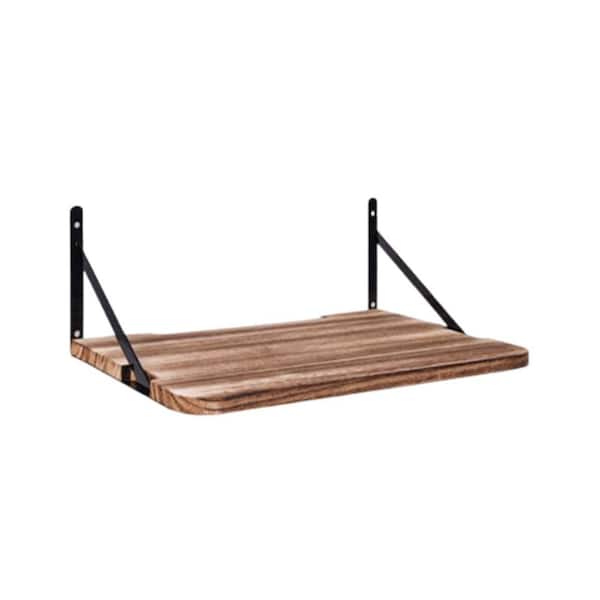 Wall Mount Projector Router Shelf 16.2 x 11 in. Wood Metal Floating Rack for Cable Box Xbox PS5 PS4 (1-Pack)