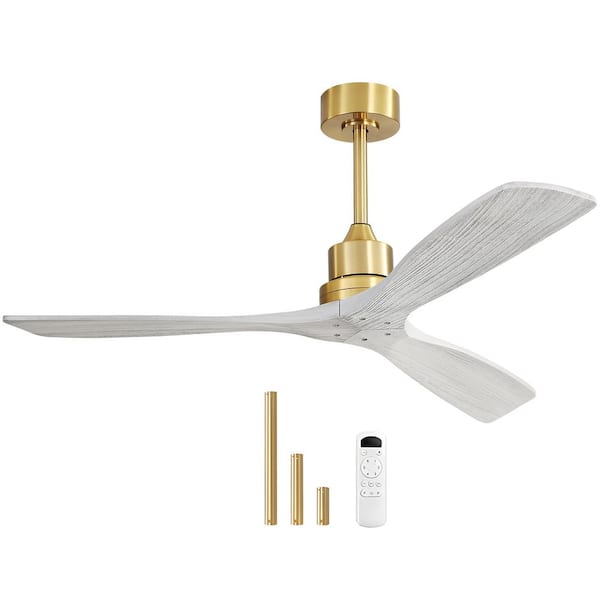 Sofucor 52 in. Indoor/Outdoor 6-Speed Ceiling Fan in Gold with Remote Control