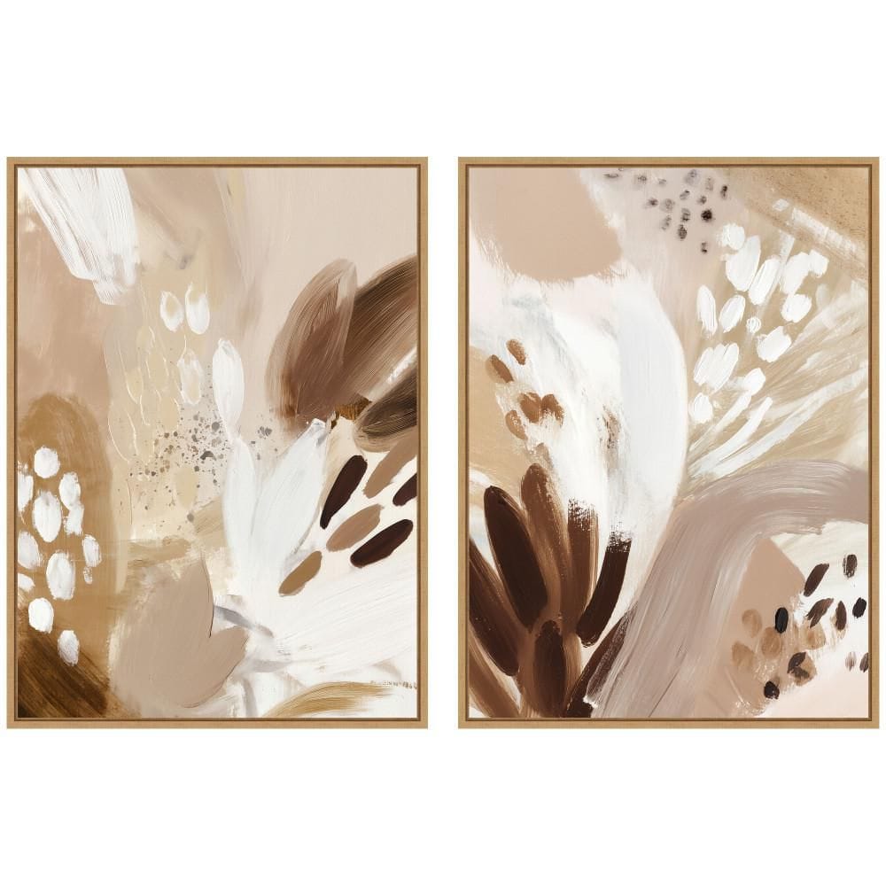 2 Piece Sylvie Botanical Splash I & II by Amy Lighthall Abstract Framed Art Print Set 38 in. x 28 in. price history on PriceWatchPro