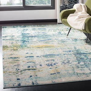 Monaco Blue/Gray 8 ft. x 10 ft. Abstract Area Rug