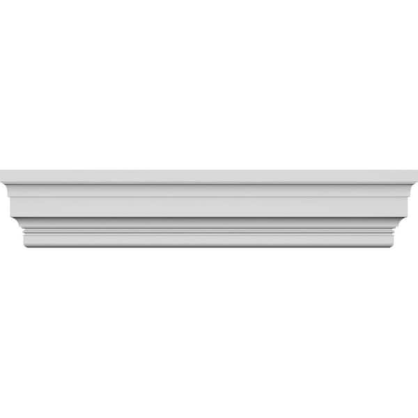 Ekena Millwork 5/8 in. x 85 in. x 11-7/8 in. Polyurethane Standard Crosshead Moulding